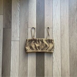 Valfre Plaid Crop Top with Spaghetti Straps